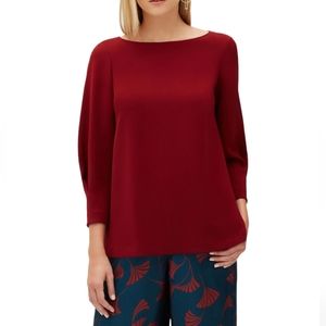 LAFAYETTE 148 Caddie Finesse Crepe Blouse, size 6